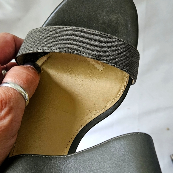 MICHAEL Michael Kors Dominique Ankle Strap Sandals Leather Olive Green Size 7.5 - Picture 6 of 10